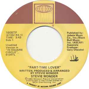 1985 Stevie Wonder Part-time Lover , Vinyl, 12, 45 RPM -  Hong Kong