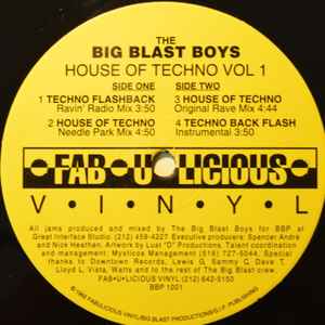 Big Blast Boys - House Of Techno Vol. 1