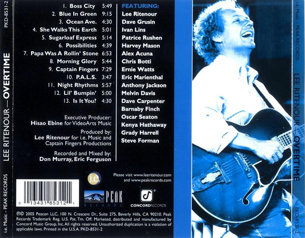 Lee Ritenour – Overtime (2005, CD) - Discogs