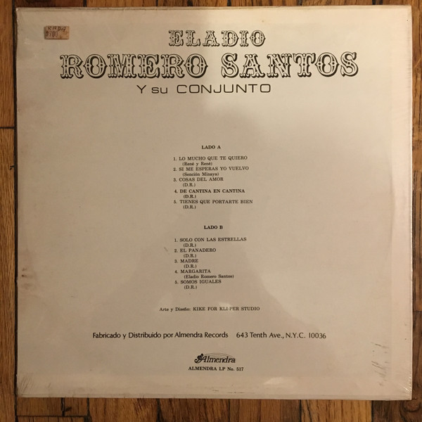 last ned album Eladio Romero Santos Y Su Conjunto - Eladio Romero Santos Y Su Conjunto