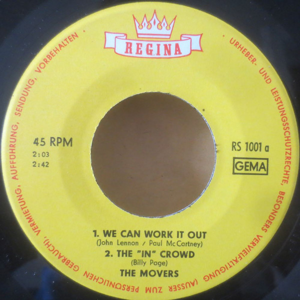 ladda ner album The Movers - We Can Work It Out The In Crowd Mr Tambourine Man Keep A Knocking