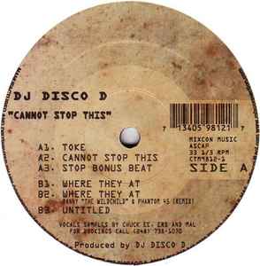 Disco D - Cannot Stop This album cover
