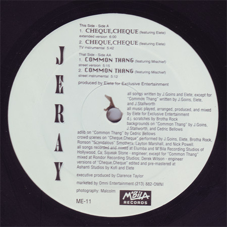 Album herunterladen Jeray - Cheque Cheque Common Thang