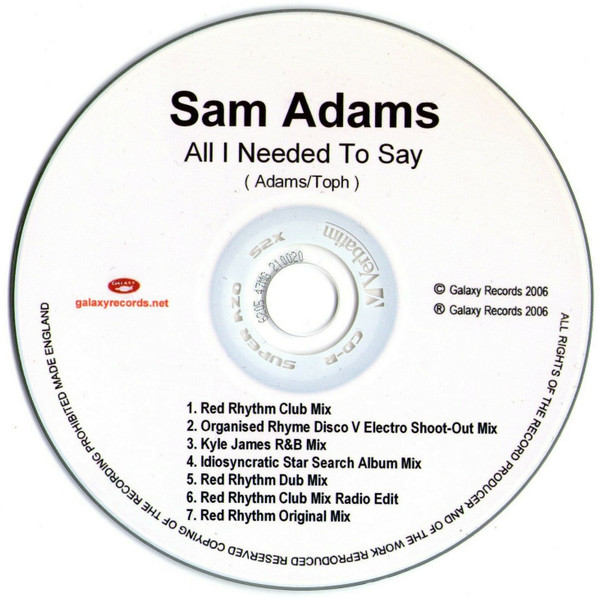 ladda ner album Sam Adams - All I Needed To Say