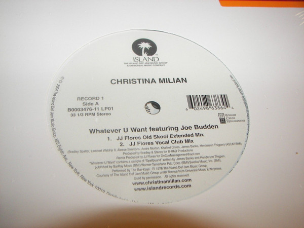 Album herunterladen Christina Milian Featuring Joe Budden - Whatever U Want Dance Remixes