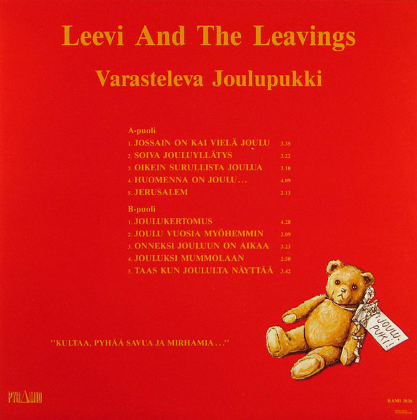 Leevi And The Leavings – Varasteleva Joulupukki (1990, Vinyl) - Discogs
