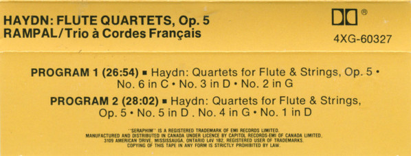 télécharger l'album Haydn JeanPierre Rampal, Le Trio A Cordes Français - The Six Flute Quartets Op 5