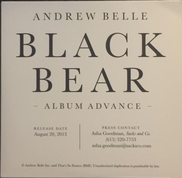 Black Bear Lyrics Andrew Belle ※