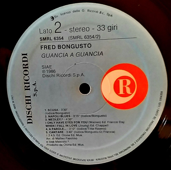 baixar álbum Fred Bongusto - Guancia A Guancia