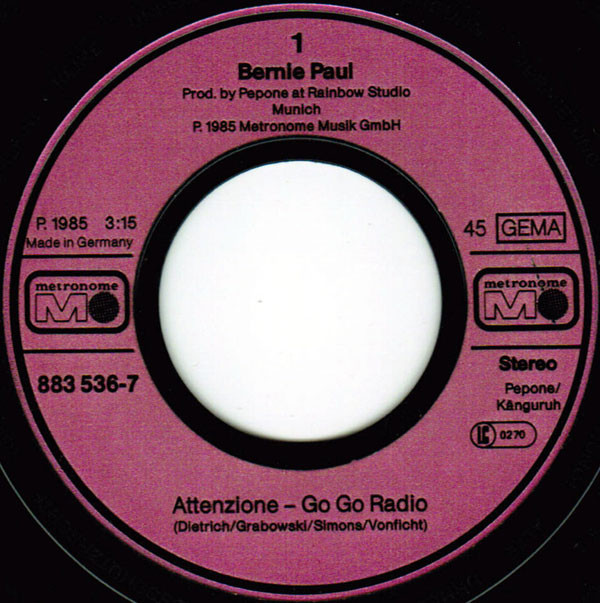 lataa albumi Bernie Paul - Attenzione Go Go Radio