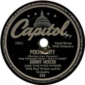 Johnny Mercer - Personality / If I Knew Then