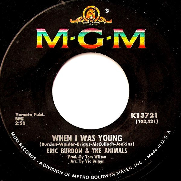 Eric Burdon & The Animals – When I Was Young (1967, Vinyl) - Discogs