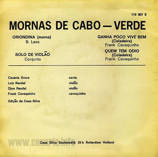 baixar álbum Cezária Evora - Mornas de Cabo Verde