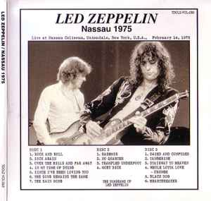 Led Zeppelin – Nassau 1975 (1998, CD) - Discogs
