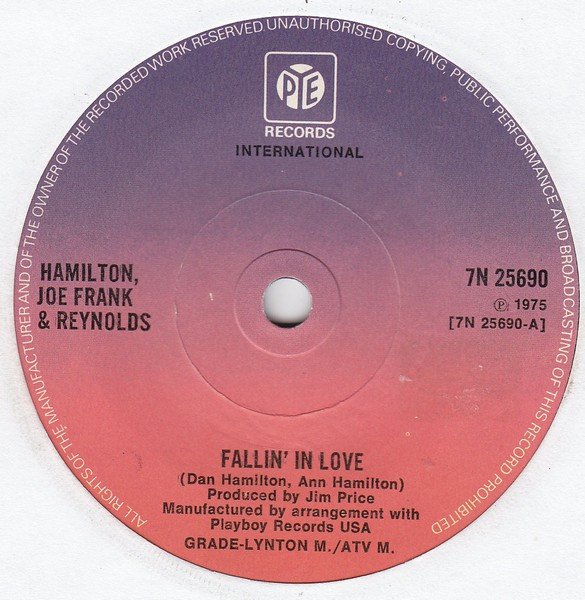 Hamilton, Joe Frank And Reynolds – Fallin' In Love (1975, Vinyl