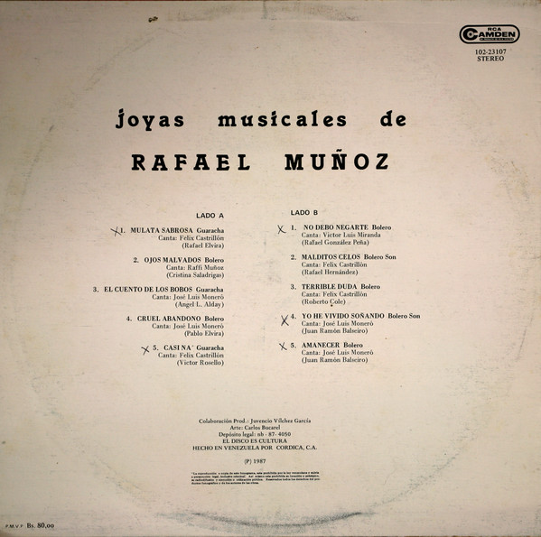 télécharger l'album Rafael Muñoz - Joyas Musicales De Rafael Muñoz