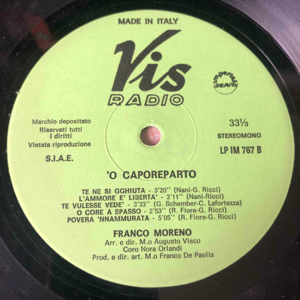 ladda ner album Franco Moreno - O Caporeparto
