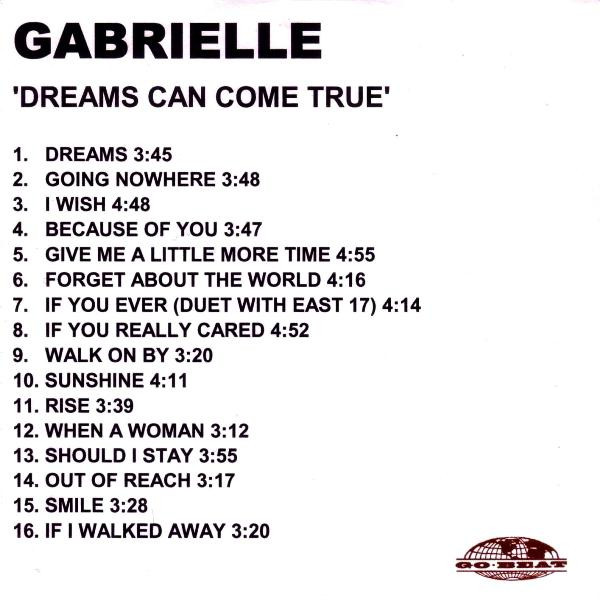 Gabrielle – Dreams Can Come True - Greatest Hits Vol 1 (2001, Blue