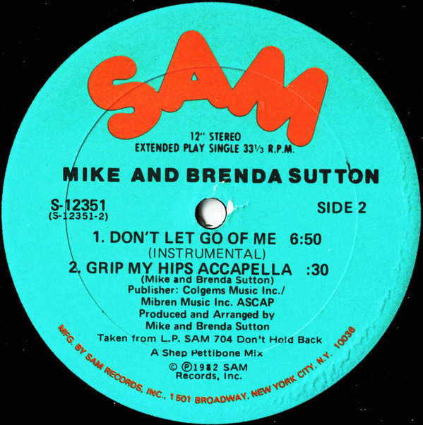 télécharger l'album Mike And Brenda Sutton - Dont Let Go Of Me Grip My Hips And Move Me