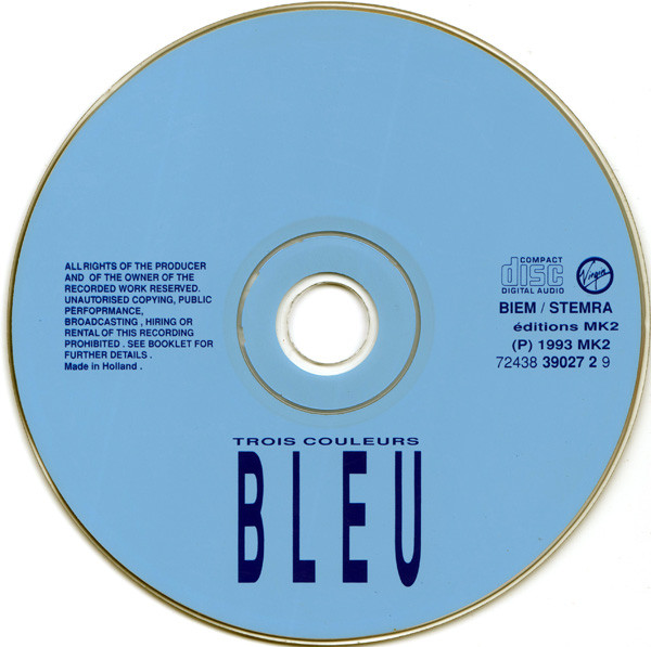 Zbigniew Preisner - Trois Couleurs: Bleu (Bande Originale Du Film) | Virgin (72438 39027 2 9) - 3