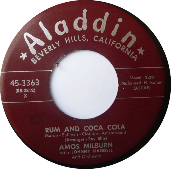 Amos Milburn With Johnny Mandell And Orchestra – Rum And Coca Cola