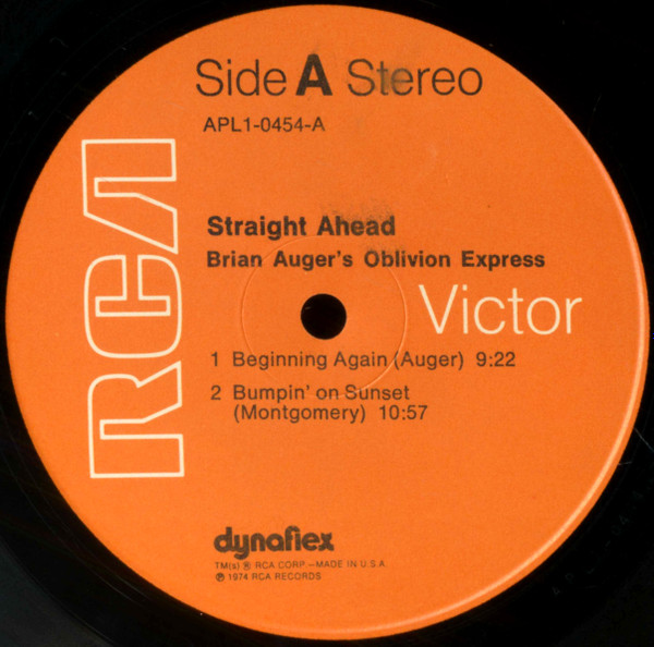 Brian Auger's Oblivion Express - Straight Ahead | RCA Victor (APL1-0454) - 3