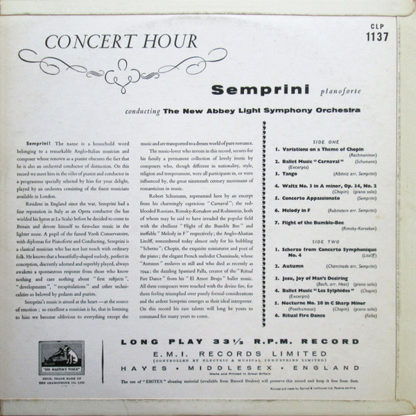 lataa albumi Alberto Semprini - Concert Hour