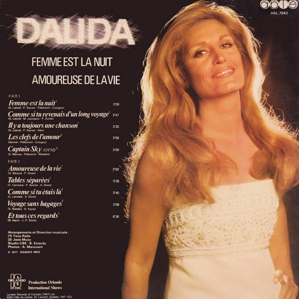 Dalida - Amoureuse De La Vie | Able (ABL. 7042) - 2