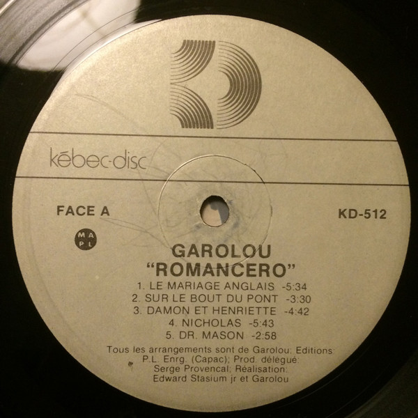 Garolou - Romancero | Kébec-Disc (KD-512) - 5