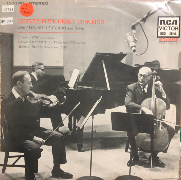 Arensky / Vivaldi / Martinů, Heifetz, Piatigorsky, Pennario – Trio 