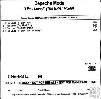 Album herunterladen Depeche Mode - I Feel Loved The BRAT Mixes