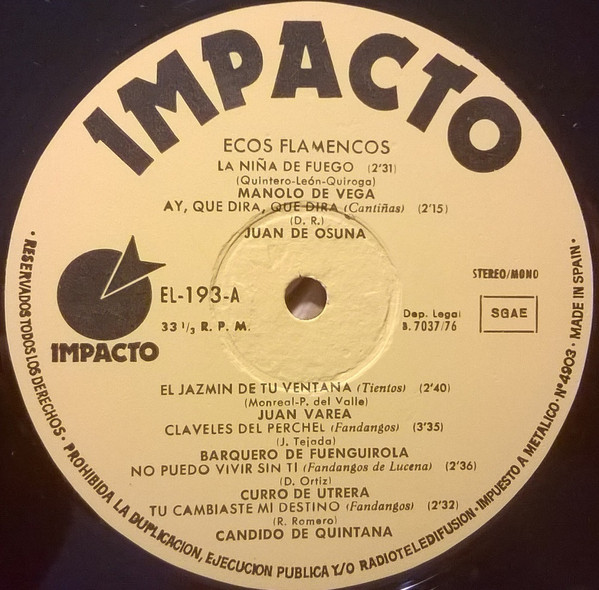 Album herunterladen Download Various - Ecos Flamencos album