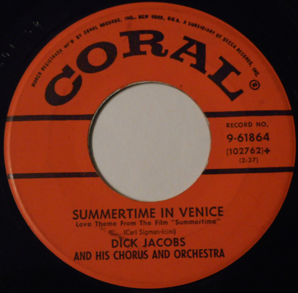 ladda ner album Dick Jacobs & His Chorus & Orchestra - Summertime In Venice Fascination