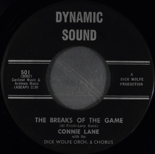 lataa albumi Connie Lane With The Dick Wolfe Orch & Chorus - Love Is Sweeter Than Wine The Breaks Of The Game
