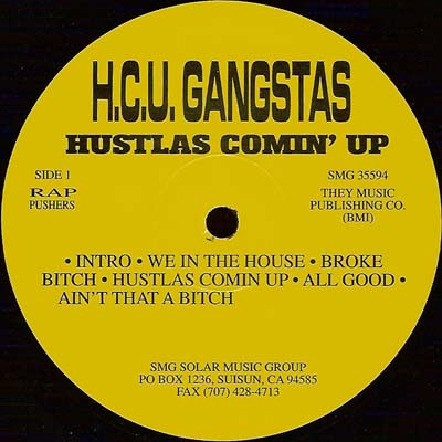 H.C.U. Gangstas – Hustlas Comin' Up (1995, CD) - Discogs