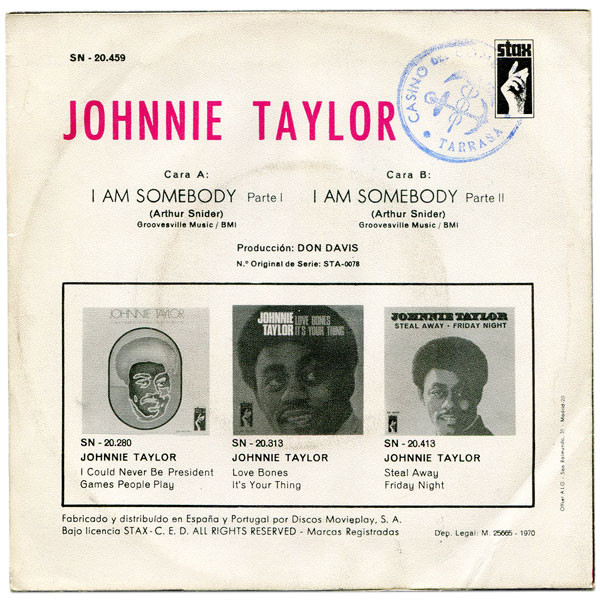 Album herunterladen Johnnie Taylor's - I Am Somebody