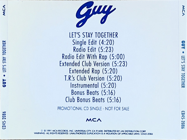 Guy – Let's Stay Together (1991, CD) - Discogs