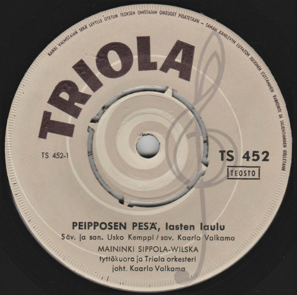 Maininki Sippola-Wilska – Peipposen Pesä / Kissa Soitteli Viulua (1955,  Vinyl) - Discogs