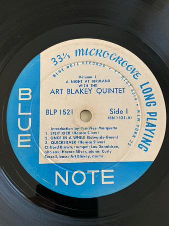 Art Blakey Quintet – A Night At Birdland, Volume 1 (1956, Vinyl