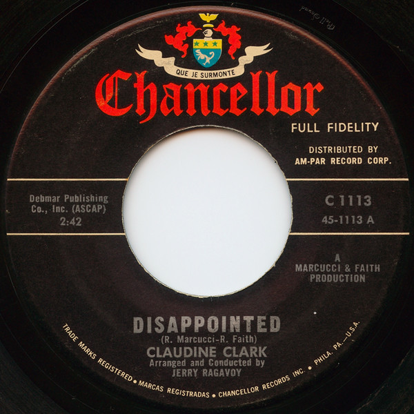 Claudine Clark – Disappointed / Party Lights (1962, Vinyl) - Discogs