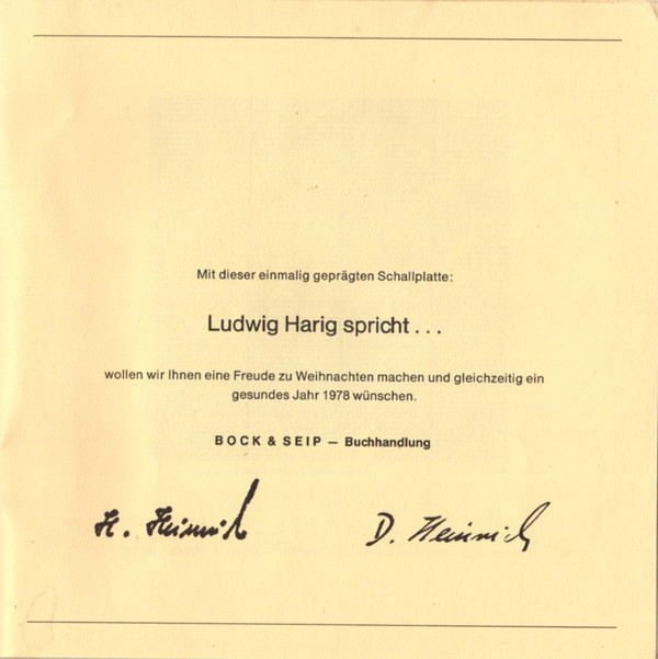 lataa albumi Ludwig Harig - Ihr Gutte Schlucker