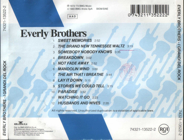 télécharger l'album Everly Brothers - I Grandi Del Rock