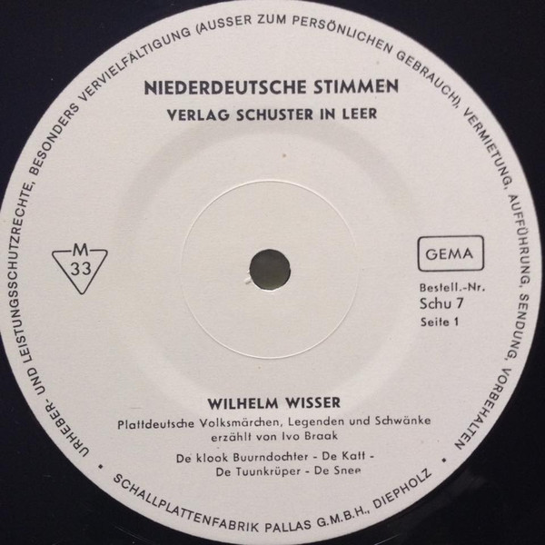 last ned album Wilhelm Wisser, Ivo Braak - Plattdeutsche Volksmärchen Schwänke Und Legenden
