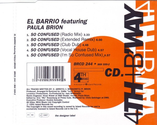 ladda ner album Download El Barrio Featuring Paula Brion - So Confused album