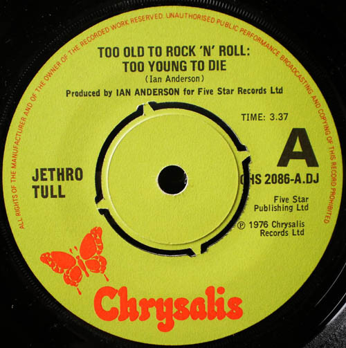 LP□ROCK/JETHRO TULL/TOO OLD TO ROCK 'N´ ROLL : TOO YOUNG TO DIE