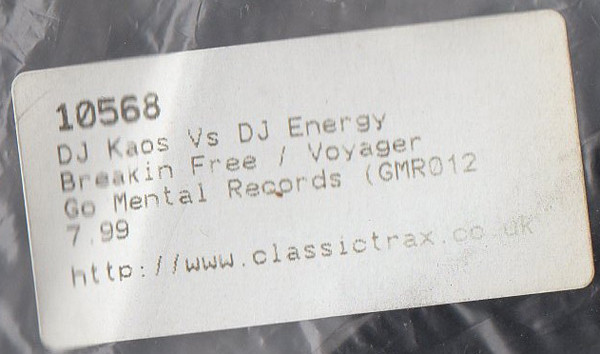 DJ Kaos Vs. DJ Energy – Go Mental 12 - The Civil War EP (1997