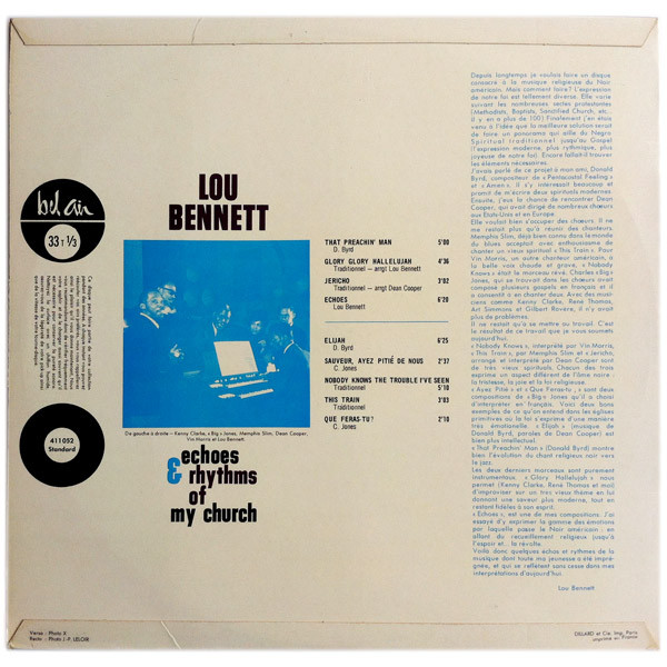 ladda ner album Lou Bennett Et Son Orchestre Avec Kenny Clarke - Echoes Rhythms Of My Church