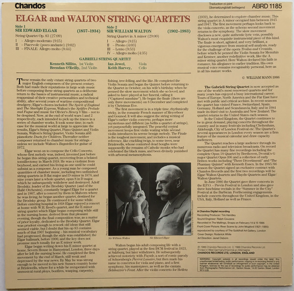 descargar álbum Gabrieli String Quartet - Elgar And Walton String Quartets