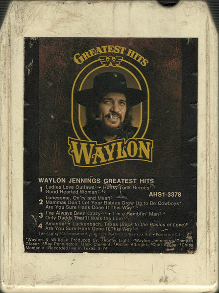 Waylon Jennings – Greatest Hits (1979, 8-Track Cartridge) - Discogs