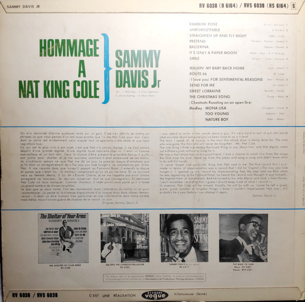 Album herunterladen Sammy Davis Jr - Hommage A Nat King Cole
